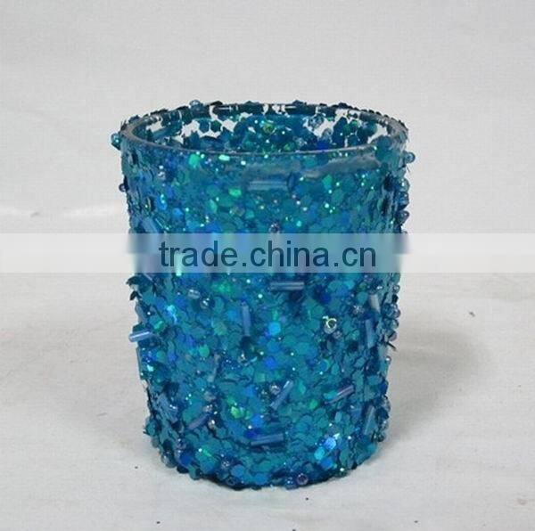 European style glass candle holder