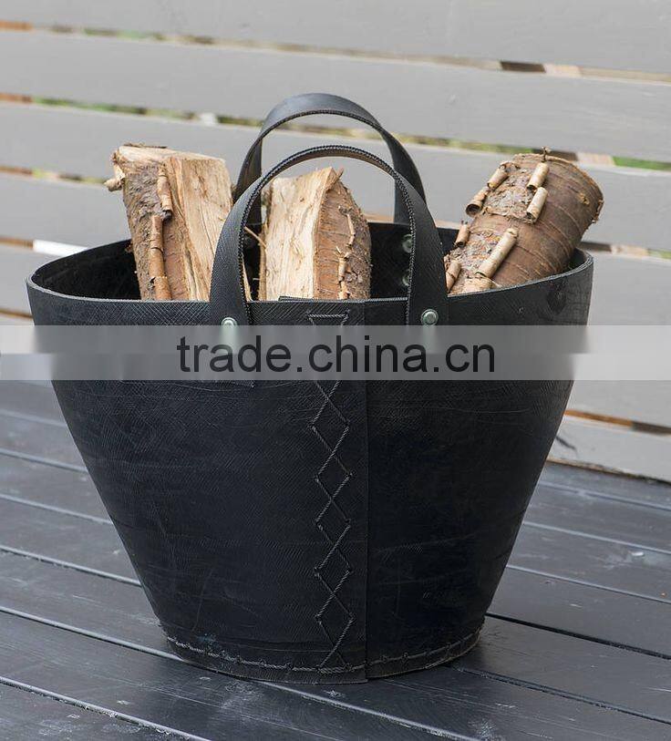 Eco friendly recycled tire rubber planter pot