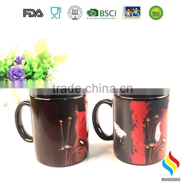 LFGB passed hot sale glazed coffee mug with customized design