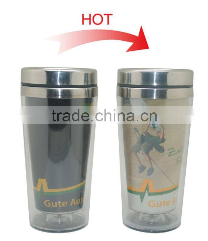Factory sale 16oz double wall stainless steel travel mug for promotion