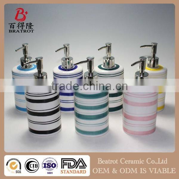 Popular ceramic dispenser bottle ceramic bathroom accessories