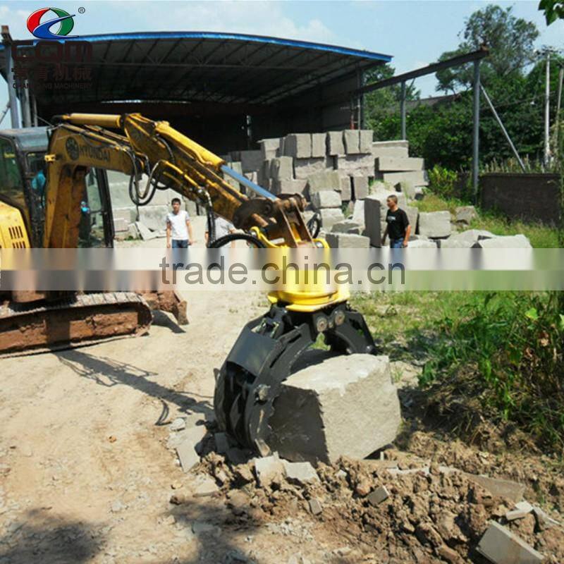 wheel Excavator bagger with grapper