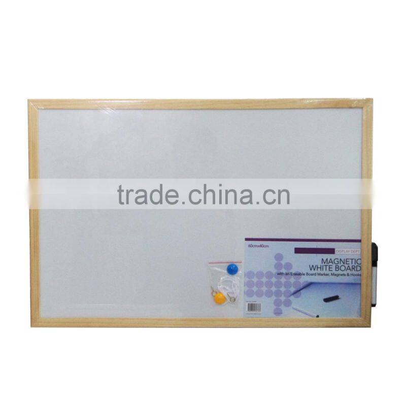 Cheap office standard size magnetic portable whiteboard with wood frame