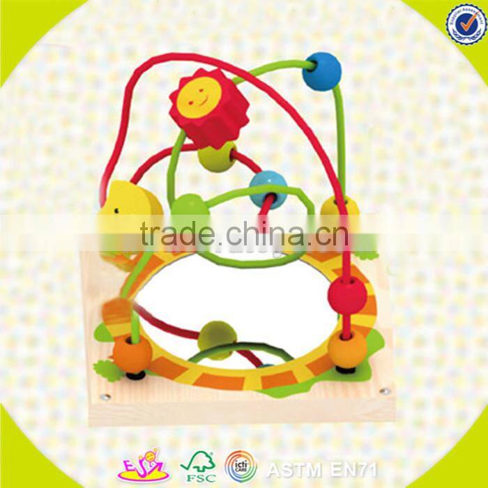 wholesale baby wooden cube beads toy, high quality kids wooden cube beads toy, hottest wooden cube beads toy W11B058