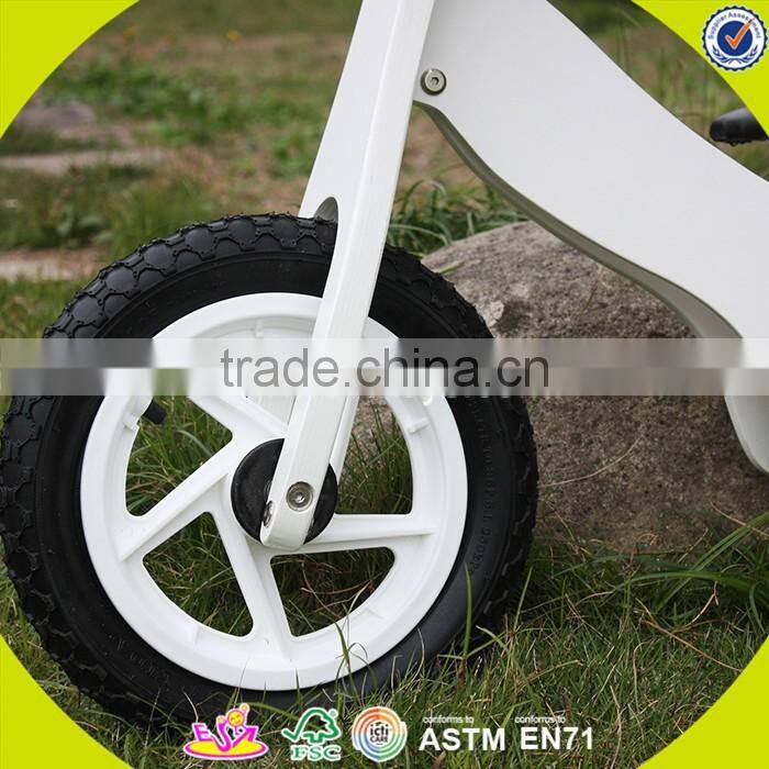 2017 New design wooden white balance bike children wooden white balance bike baby wooden white balance bike W16C154