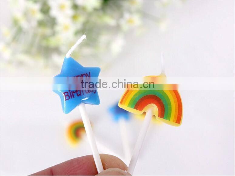Rainbow and Star Shape Birthday Candle for Children
