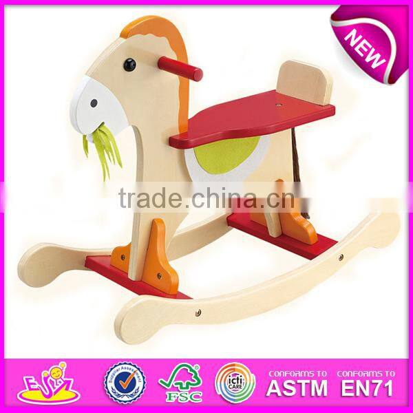 2015 New kids wooden rock horse toy,fashion wooden children rocking horse,most popular baby wooden rock horse WJ278584