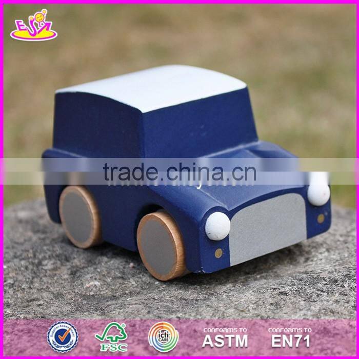 2017 New design children funny wooden toy police cars W04A337