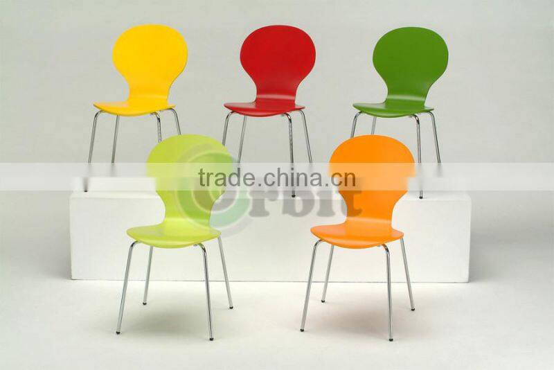 Dining room chair, colorful coffee chair, modern brown leather dining chair