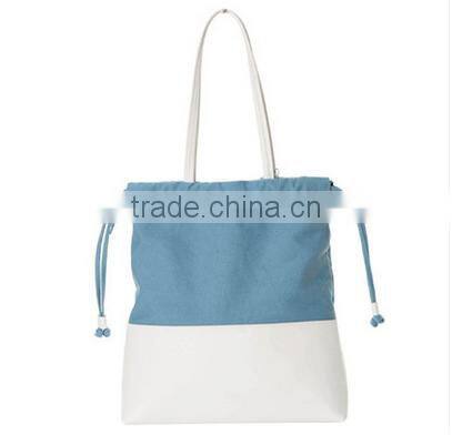 New Design Canvas Drawstring Handbag for Lady