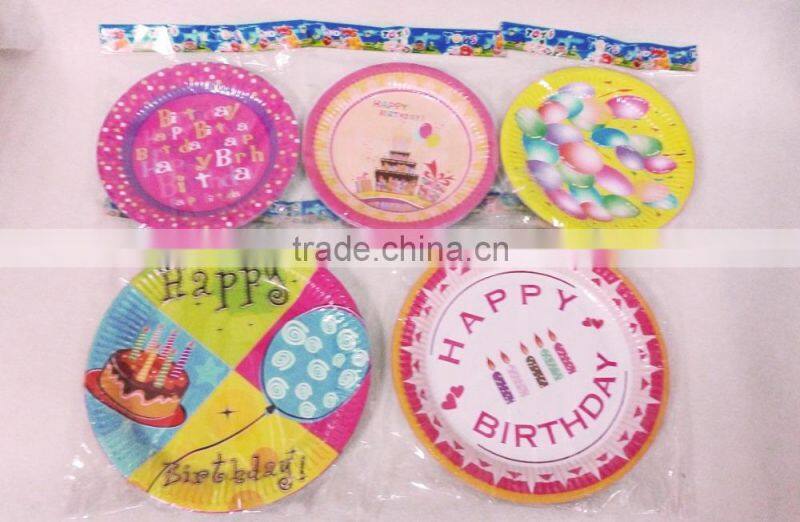 Disposable tray barbecue ball paper plate cartoon party