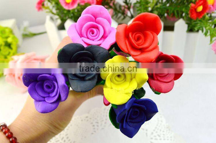 Hot Selling Flower Polymer Clay Pen Wholesale Can Custom Logo Promotional Ballpoint Pen Cheap Polymer Clay Pen