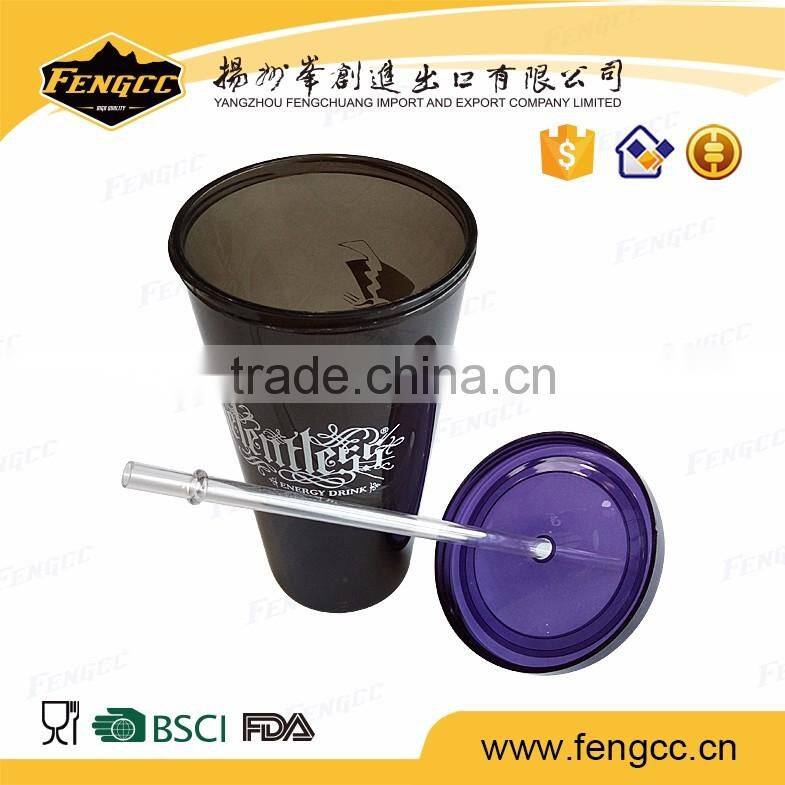 promotional drinking Personalized kids plastic straw cup