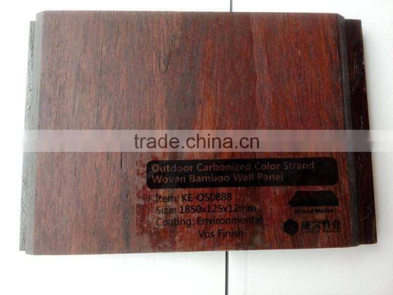 Hot Sale 2015 New Outdoor Strand Woven Bamboo Wall Panel Strips in Light Chocolate Color---KE-OS0888