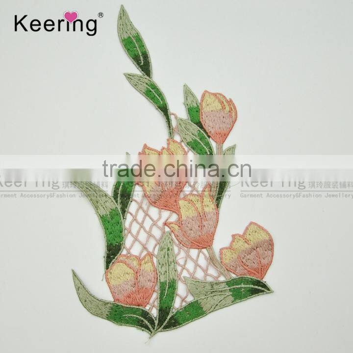 New Arrival Iron On Embroidery Patch Flower Appliques Of Garment From Keering WEF-757