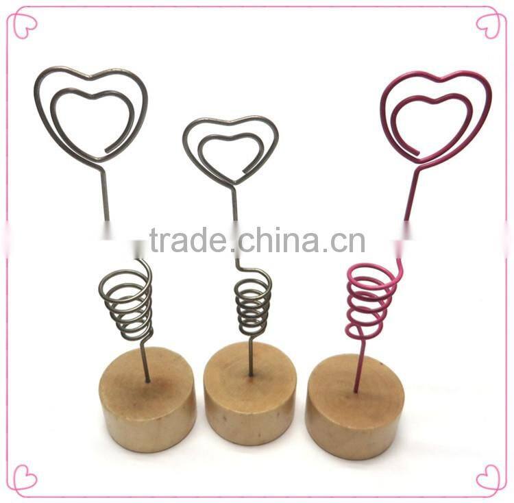 New Design OEM tree Shaped Wooden Base Memo Clips