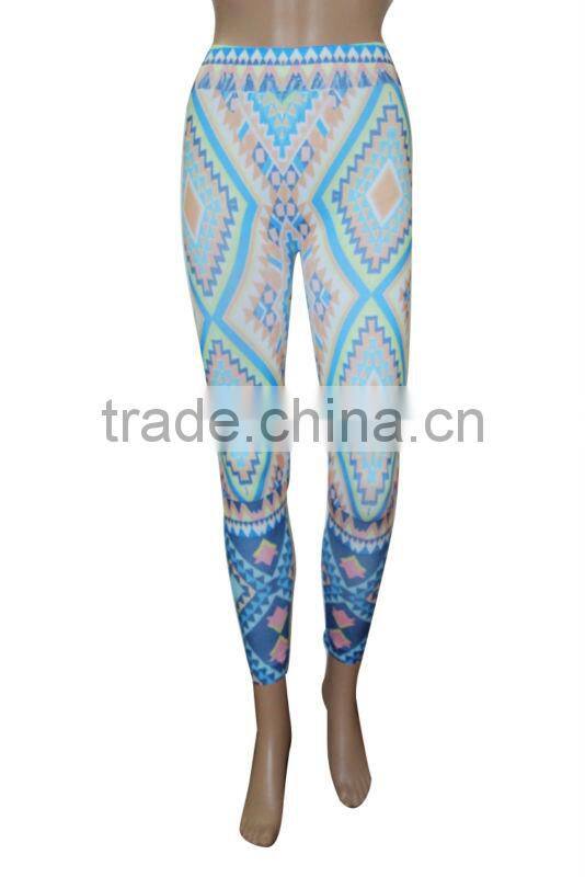 Fashion ladies leggings sublimation printing design