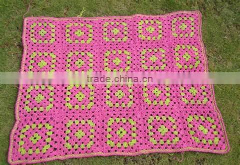 yellow granny square baby blanket