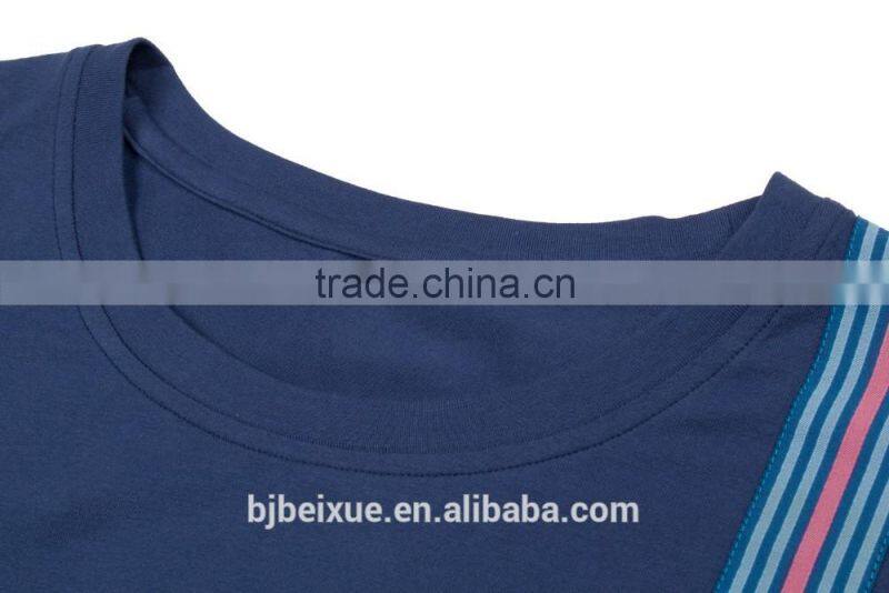 2016 Latest t shirt designs cotton blue China supplier men design your own t shirt