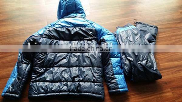 shipping delay men thick padded jacket sets stocks