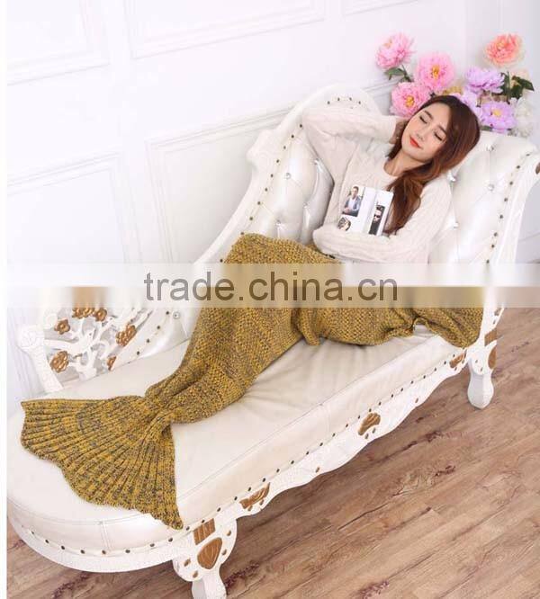 Wholesale Crochet Animal Adult TV Mermaid Tail Blanket