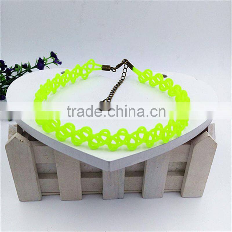 2015 latest wedding elastic tattoo choker diy necklace ops chain bracelet