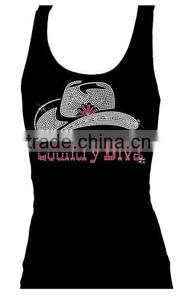 Country Diva Rhinestone Cowgirl Cowboy Womens Tank Top Tee Shirt