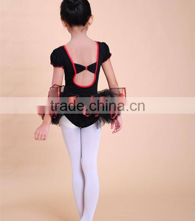 2015 new children dancing clothing tutu dress girl black swan ballet dance clothes