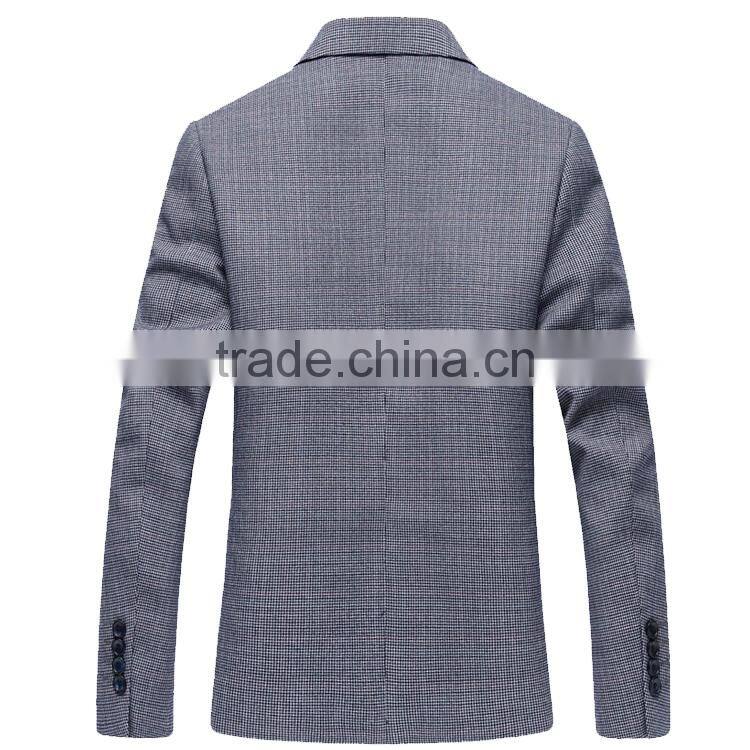 Latest Style Customer Design Mens Grey 2 Button Business Casual Suit Jacket Blazer