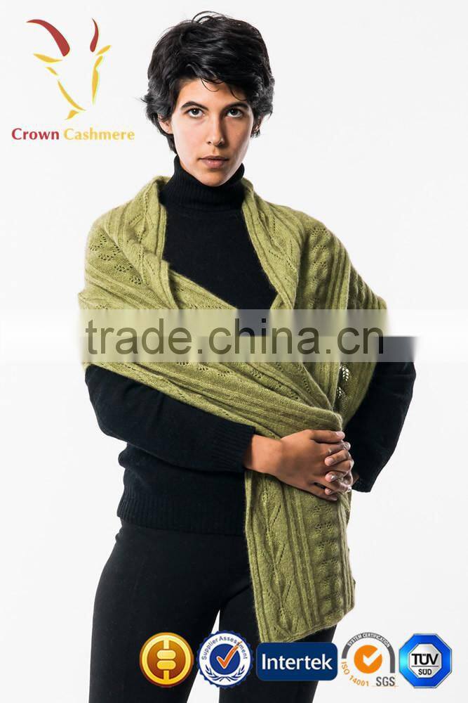 100% Pure Cashmere Cable Wrap/Shawl Pashmina Shawl/Wrap