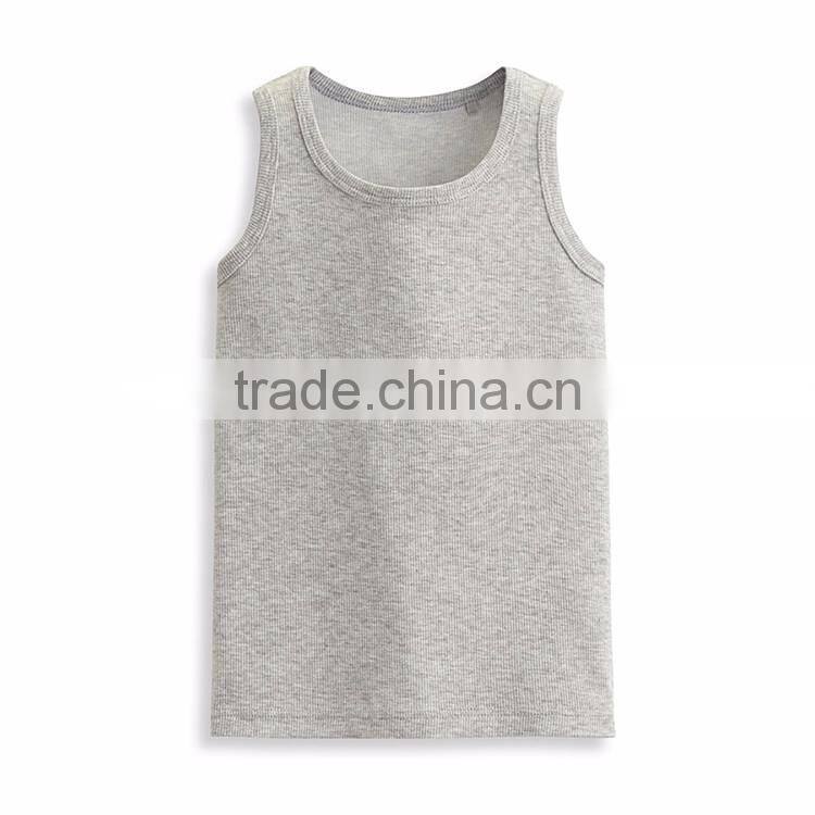 Children Clothing Fashion Style Newest Design Custom Kids Wholesale Plain White Tank Top