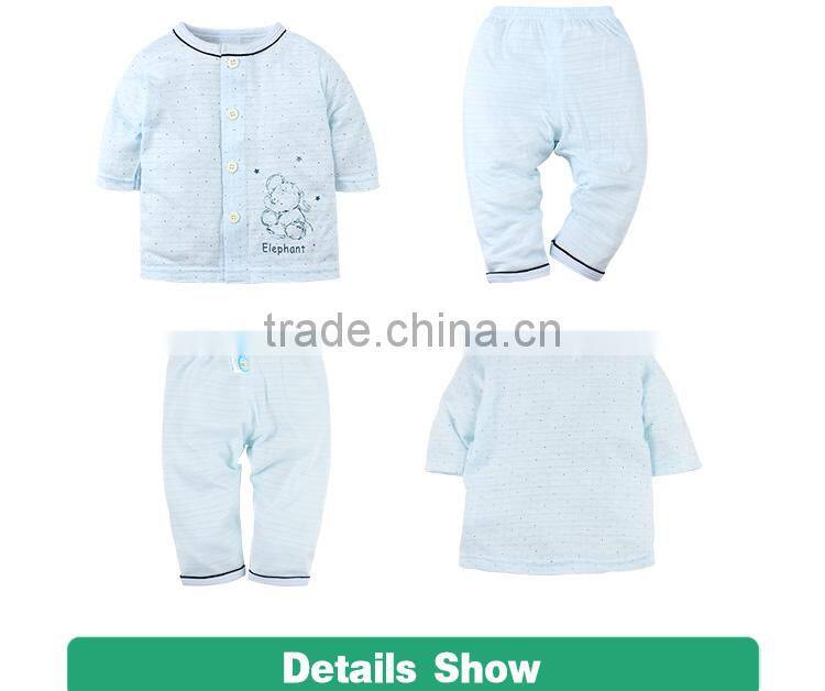 Hot selling full sleeve funny carter children clothing set with lowest price