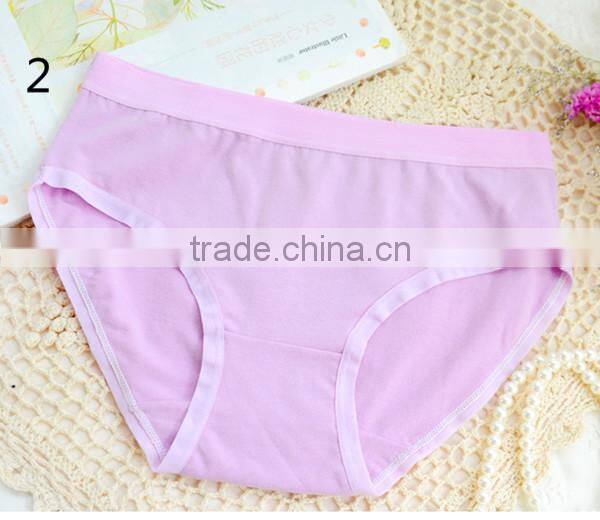 1pc 5 size cheap cotton mid waist breathable and comfortable girl underwear,lady underwear