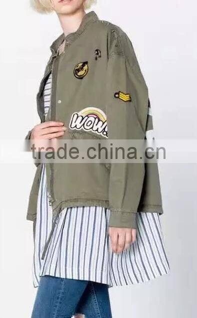 Runwaylover EY1004C fashion women custom made printed sublimation bomber jacket