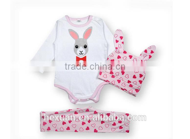 Anti-shrink promotion peruvian animal printed wholesale price baby boy Baby long-sleeve romper set