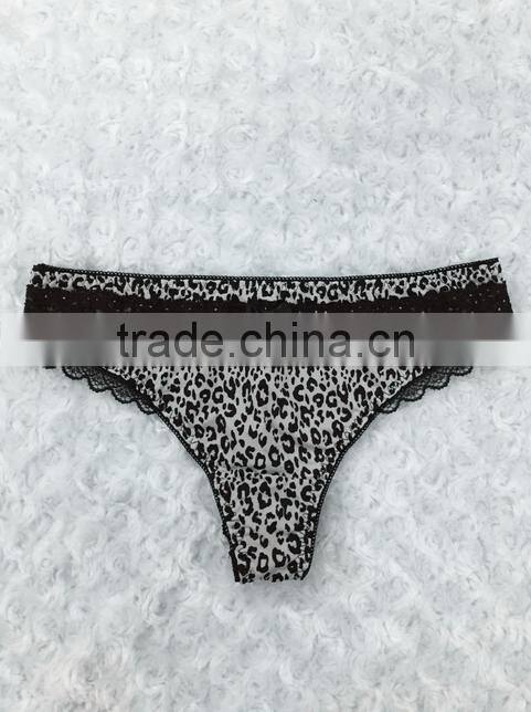 2017 High quality latest design ladies leopard corset shaper underwear with thong set