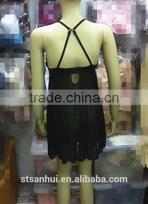 silk breathable quick dry evening wear Sexy sleeperwear China factory