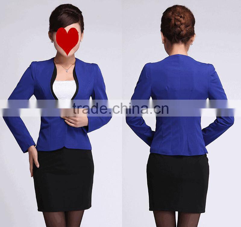 2017 customized women trendy skirt suits buiness skirt suits