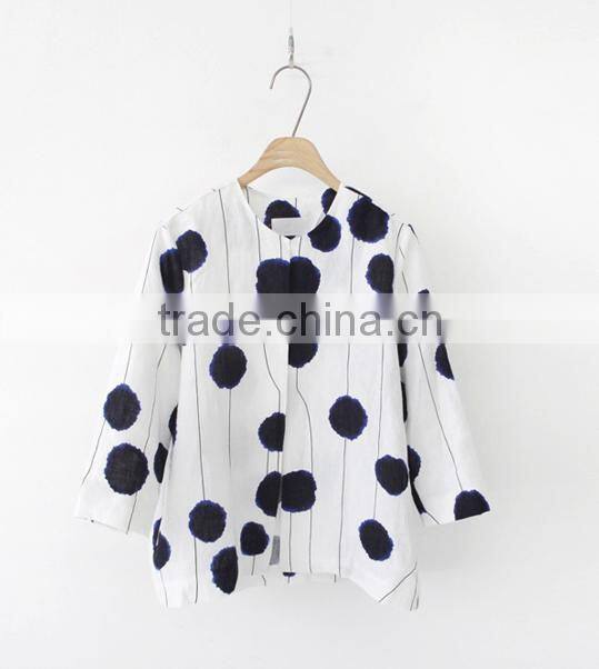 Formal casual both office wear jacket from women linen spot jackets