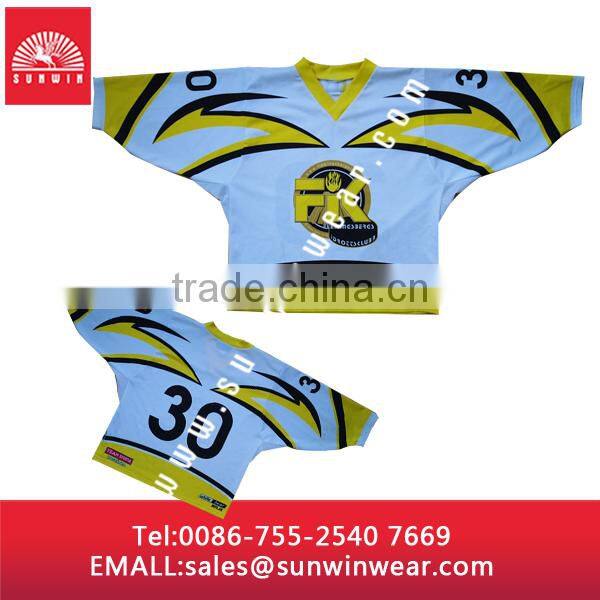 Sublimated ice hockey Uniform, Top Custom Ice Hockey Lacrosse Jersey