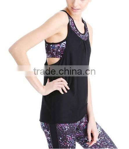 2017 Custom High Quality Floral Printing Yoga Clothing Sets for Women
