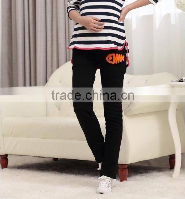 Pregnant women pants, high-waisted pants, cotton thick warm leggings