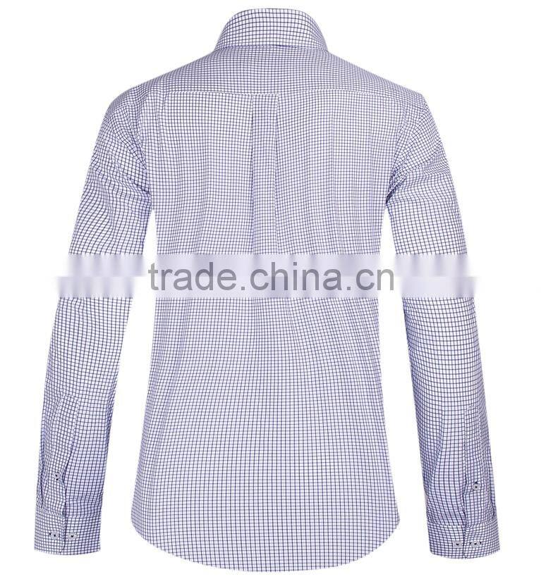 2017 men's long sleeve checked casual shirt wholesale