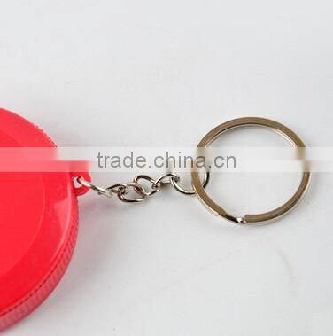 Promotional cheap round customized measuring tape with button