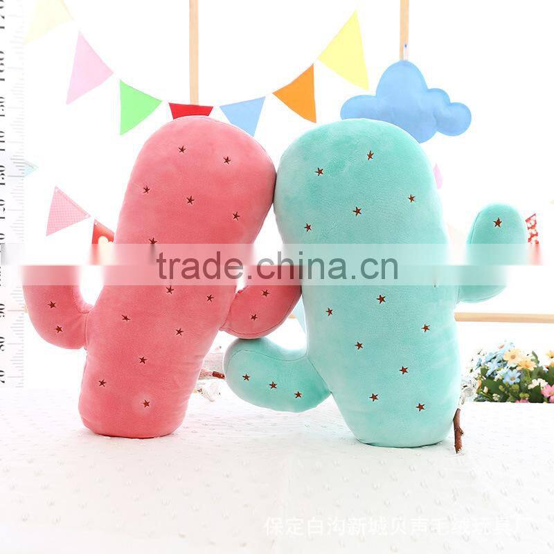 Ins Hot Sale Soft Cactus Plush Cushion Pillow For Office Car Seat Bedroom