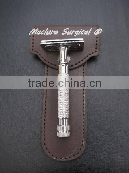 WOOD RAZOR,BLUE COLOR RAZOR, CUT THROAT RAZOR, SHAVINGE RAZOR, SHAVING KNIFE, FULL STEEL RAZOR