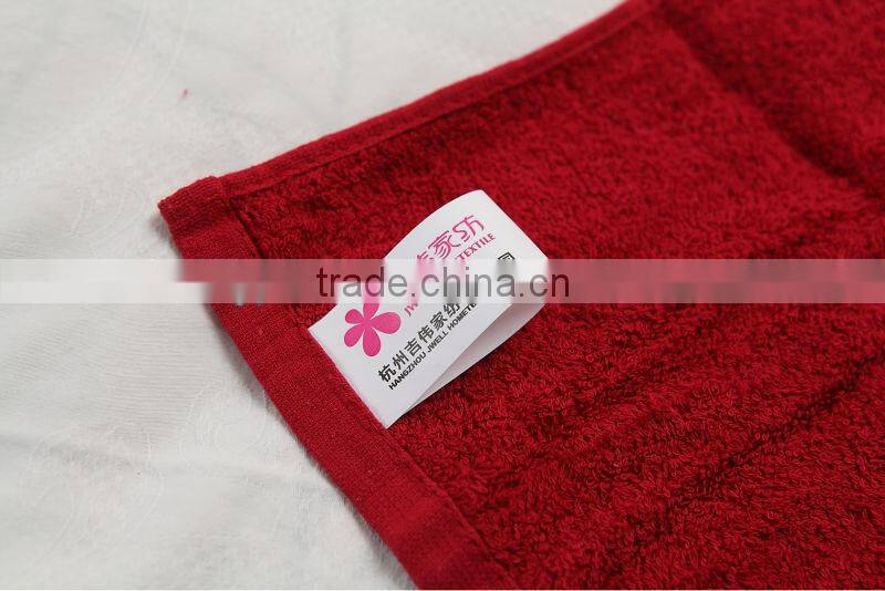 100% cotton velour embroidery hand towel
