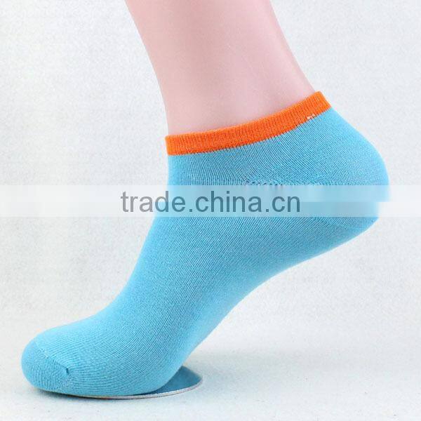 solid color cheap cotton boat men socks