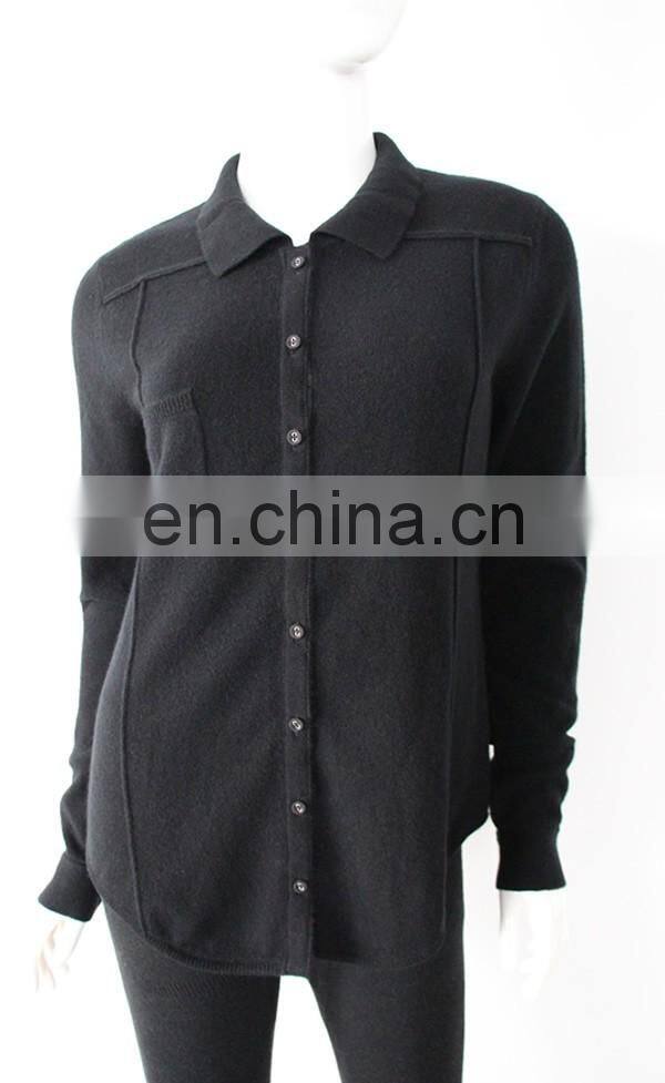 factory manufacturer rib knit v neck pure 100%cashmere sweater