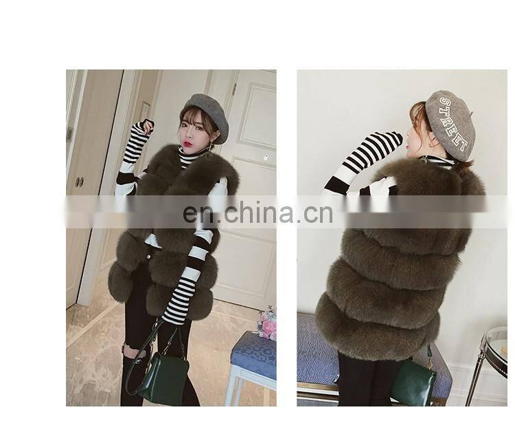 2016 Top Quality Wholesale Real Fur Vest Natural Fox Fur White Vest
